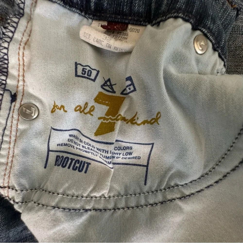 7 For All Mankind Bootcut Medium Wash Button & Zip Fly Jeans Size 30
